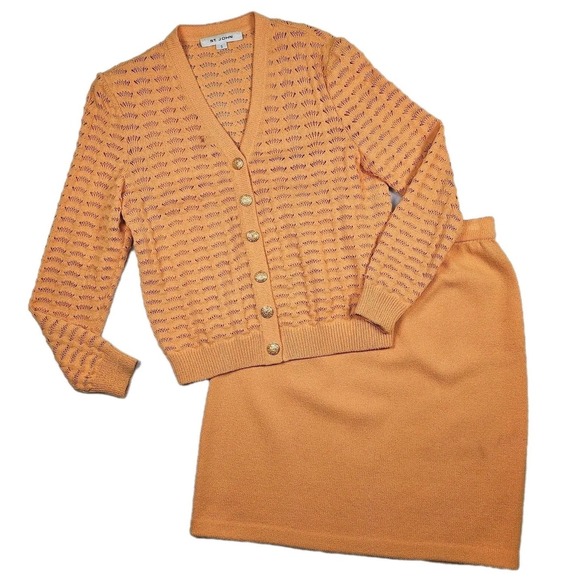 St John’S Bay Jackets & Blazers - St John Collection Marie Gray Skirt Suit Jacket Marie Gray Women 8 S Knit Button